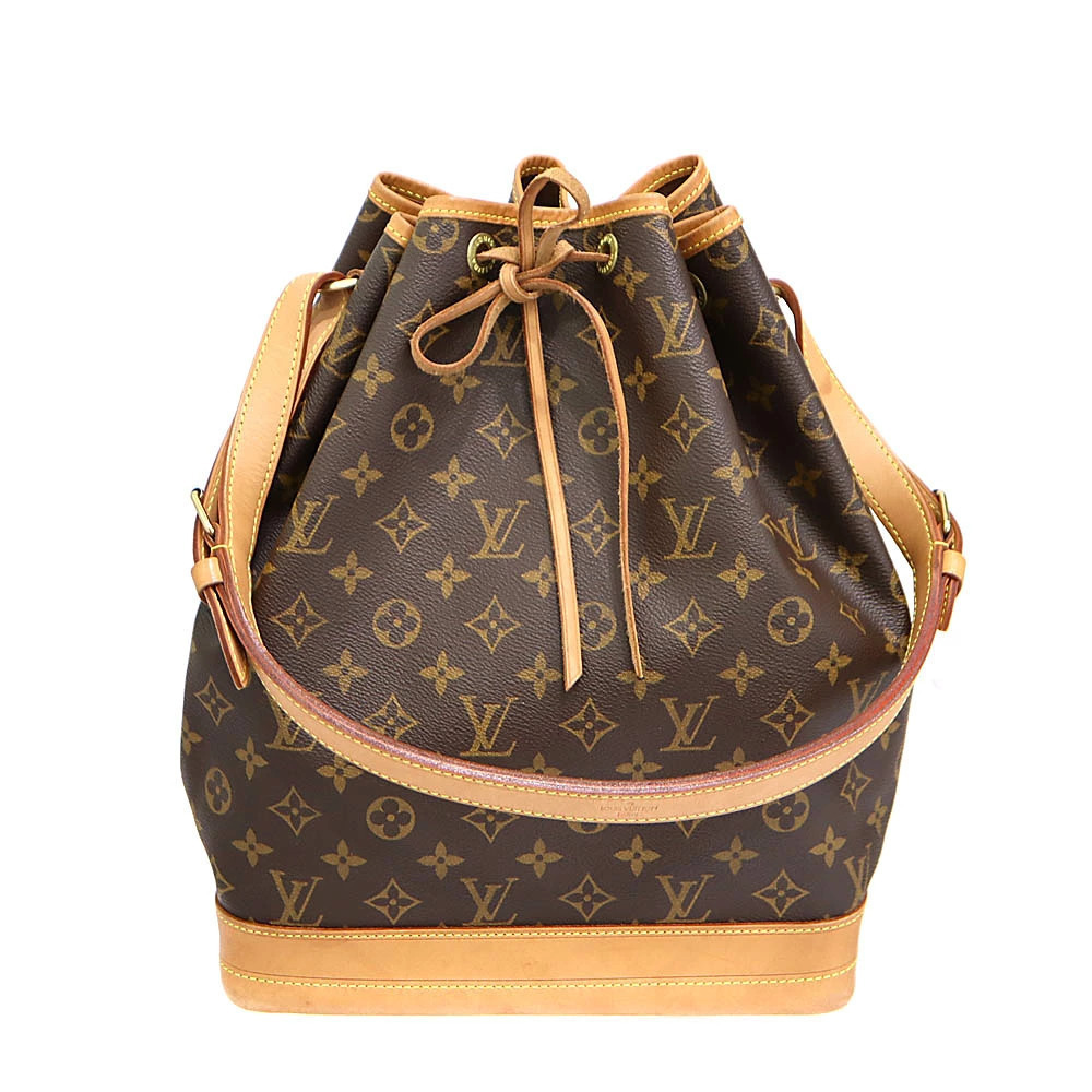 Louis Vuitton Noe Drawstring Bag Monogram Canvas Top Handle Bag Brown